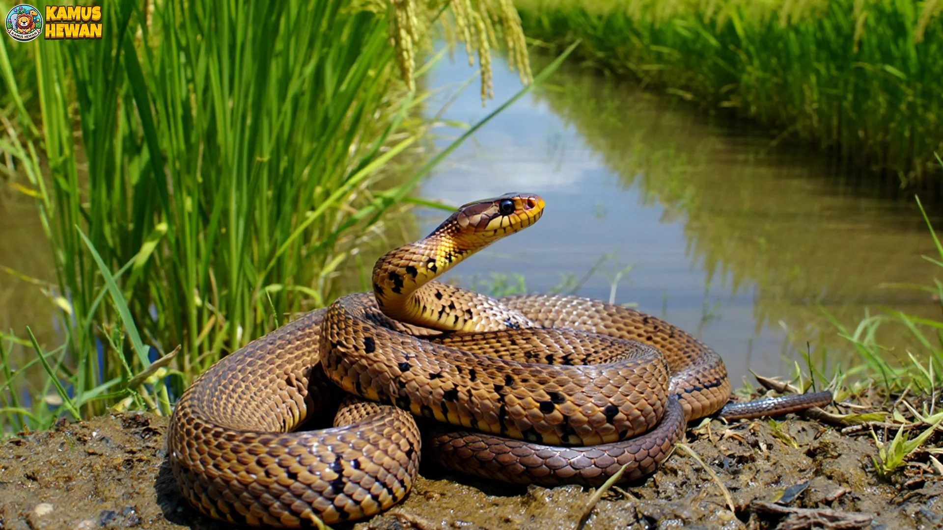 5 Perilaku Unik Ular Sawah Yang Menunjukkan Kecerdasan Adaptasi
